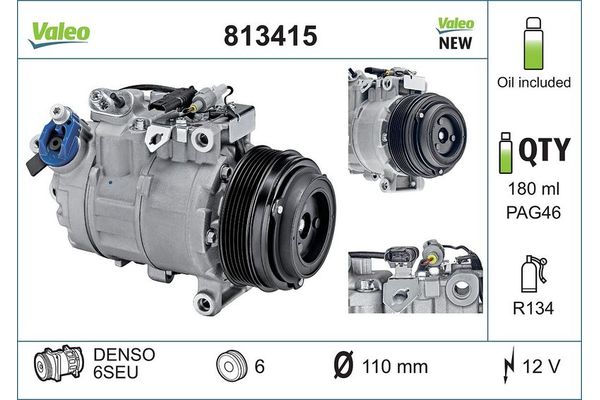 Klima Kompresörü  BMW 3 Serisi Cabrio (E93)(2006->)  VALEO 813415