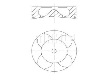 Piston (84.00MM-0.50)  MAHLE 012 14 03  012 14 03