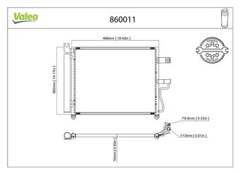 Klima Radyatörü  VALEO 860011  9760625600 97606-25600