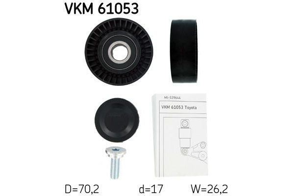 Vantilatör Kayış Gergi Rulmanı  SKF VKM 61053