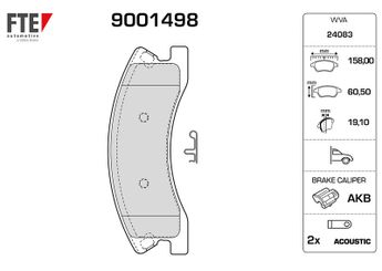 Fren Disk Balata Ön FTE 9001498  5093260AA 5093183AA 5093 183AA 5093 260AA 5093260AB 5093 260AB 5093260AC 5093 260AC 5093260AD 5093 260AD 5093183AB