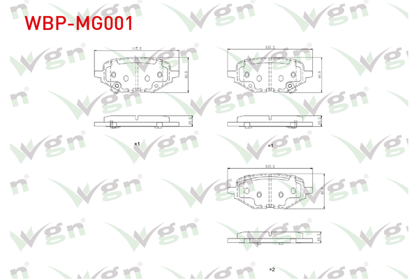 Fren Disk Balata Arka WGN WBP-MG001