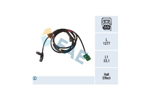 Abs Sensörü Arka Sağ veya Sol Volvo S80 Sedan (05.1998->)  FAE 78288