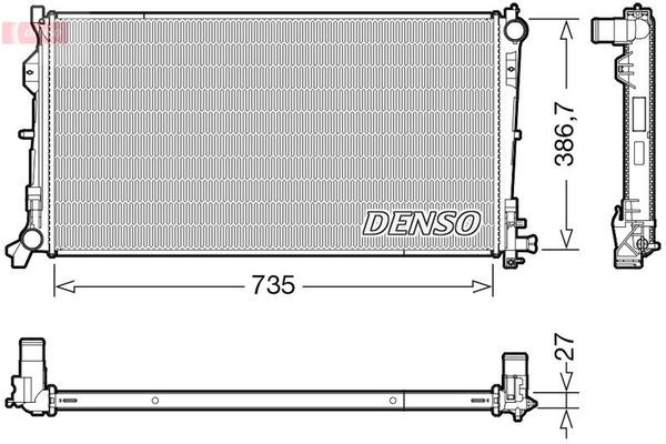 Su Radyatörü  DENSO DRM06040