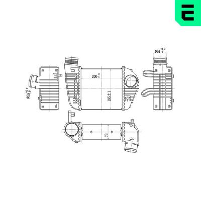 Turbo Radyatörü  Audi A6 Allroad Quattro (4FH)(10.2008->)  DENSO DIT02023