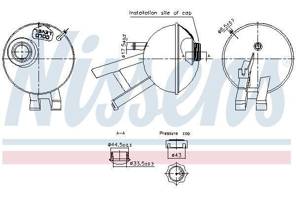 Radyatör Yedek Su Deposu  Land Rover Defender (LD)(05.1996->09.2002)  NISSENS 996348