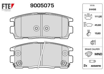 Fren Disk Balata Arka FTE 9005075  95459513 19208345 20801538 96626075 96626076 1605123 4817791 4819239 95599731 5580078J01 5580078J03