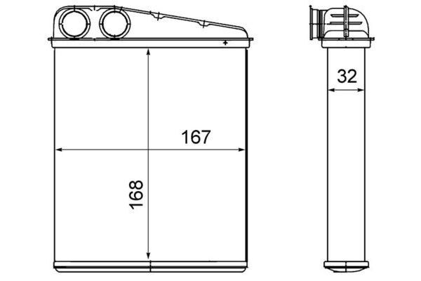 Kalorifer Radyatörü  Renault Twingo (07.2007->)  MAHLE AH 16 000S