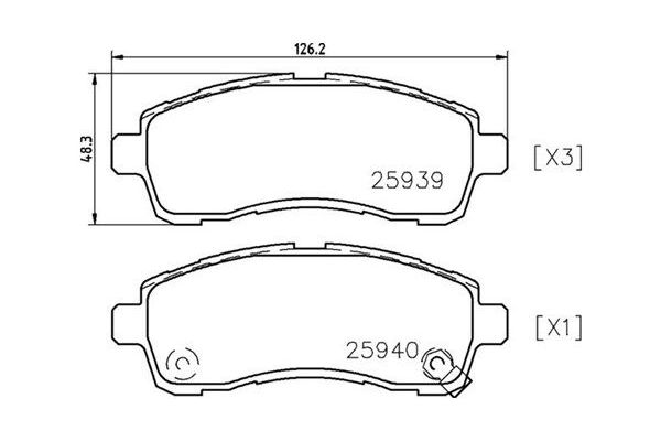 Fren Disk Balata Ön Kia Carens (UN)(2007->)  MAGNETI MARELLI 363700449057