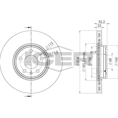 Fren Disk Ayna Ön Sağ ve Sol RECOVER 5774