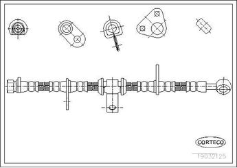 Fren Hortumu Ön Sağ veya Sol FROW 553.1112.004  1464SM401 01464SM401