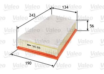 Hava Filtresi  VALEO 585156  8200788425 4150940100 4150940304 A4150940100 1654600Q4D 16546-00Q4D 165462862R 165463650R 165469029R 8660003098 8671014116 8671017371
