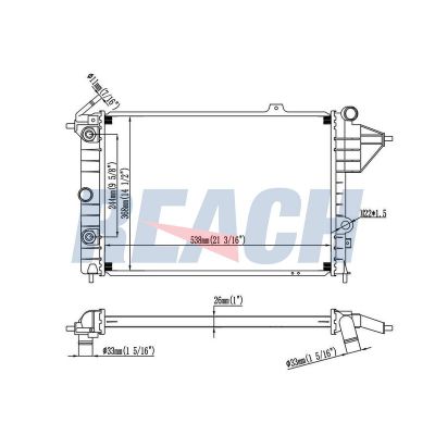 Su Radyatörü  Opel Vectra A (1988->)  VEKA 16-3554