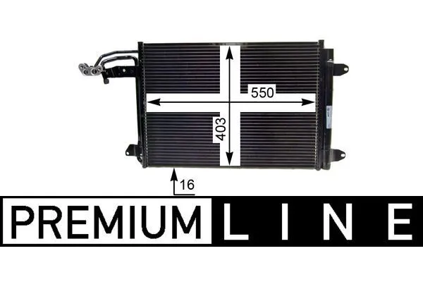 Klima Radyatörü  Audi A3 (8P1)(05.2003->)  MAHLE AC 324 000P