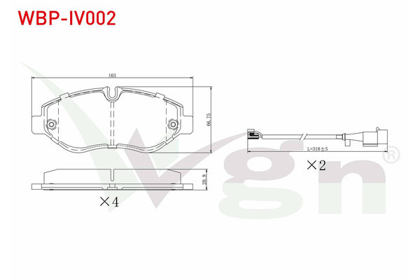Fren Disk Balata Ön WGN WBP-IV002