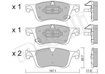 Fren Disk Balata Ön WALBURG WDB899  4106000Q3E 410600318R 410A15079R 4204204600 4204212200 A4204204600 A4204212200 D10606RN0A 4106000Q3H 4106000Q4E D10605MS0A D1M606RN0A 410A14554R