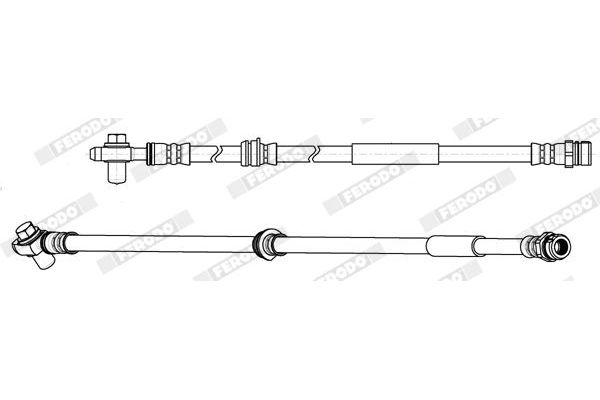 Fren Hortumu Ön Sol Audi TT Coupe/Roadster (8J3/8J9)(09.2006->)  FERODO FHY2842