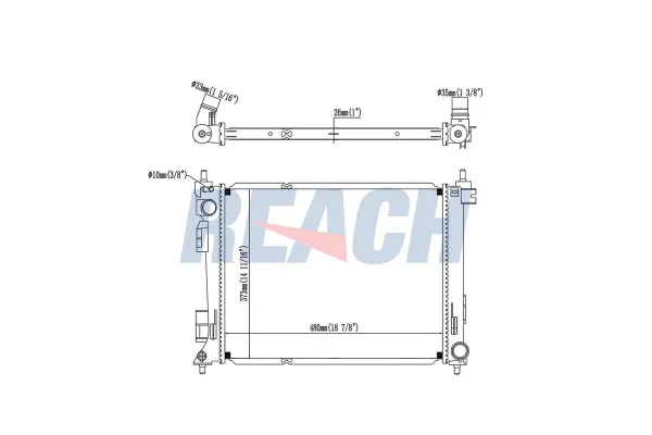 Su Radyatörü  Kia Rio (YB)(2016->)  VEKA 16-3532B
