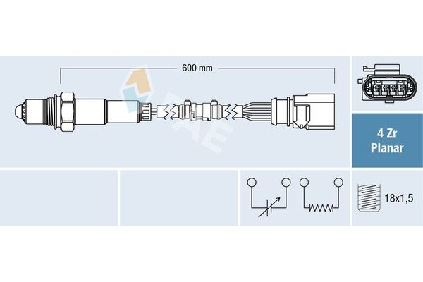 Oksijen (Lambda) Sensörü  Volkswagen Passat (3C2)(03.2005->2010)  FAE 77458