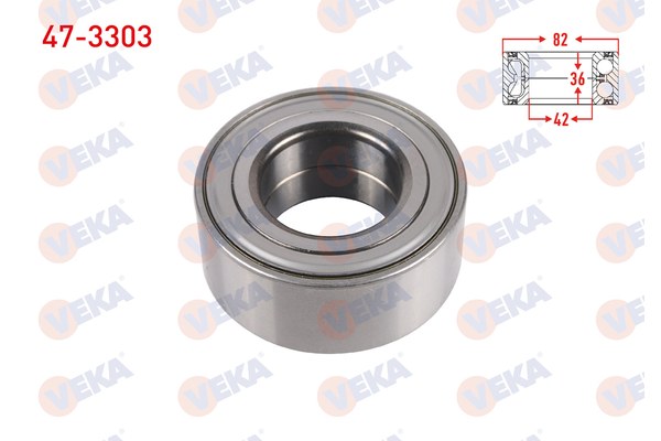 Teker Rulmanı Ön Sağ veya Sol Peugeot 3008 (05.2009->)  VEKA 47-3303