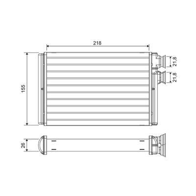 Kalorifer Radyatörü  Citroen C6 (09.2005->)  VALEO 811576