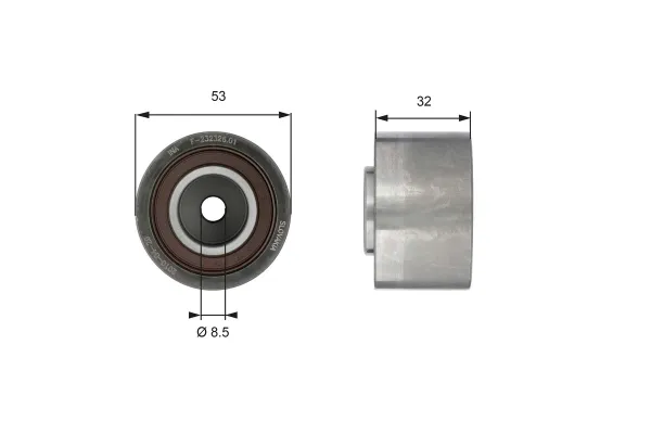 Triger Gergi Rulmanı  Volvo C70 Cabriolet (12.2005->)  GATES T42179