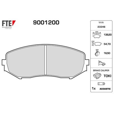 Fren Disk Balata Ön FTE 9001200