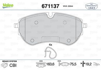 Fren Disk Balata Ön VALEO 671137  2H0698151A 2H6698151 2H6698151A