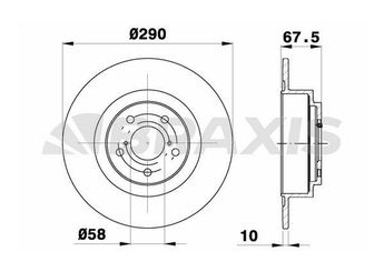 Fren Disk Ayna Arka Sağ ve Sol BRAXIS AE0679  DF7329 26700AE061