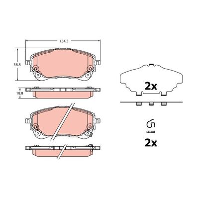 Fren Disk Balata Ön Lexus LBX (AY10)(2024->)  TRW GDB2349