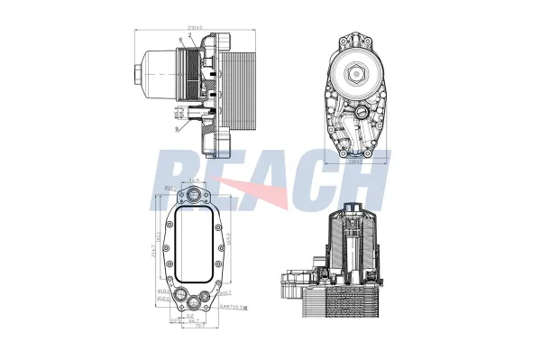 Motor Yağ Soğutucu  Land Rover Range Rover Sport (2013->)  BLUE PRINT ADBP210218