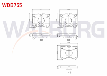 Fren Disk Balata Ön WALBURG WDB755  