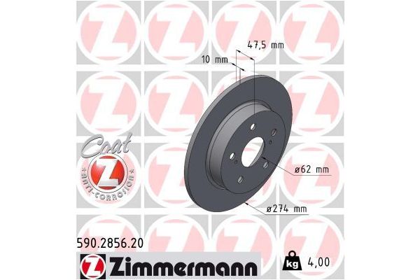 Fren Disk Ayna Ön Sağ ve Sol ZIMMERMANN 590.2856.20