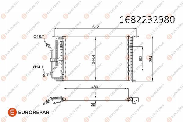Klima Radyatörü  Ford Fiesta Courier (DX)(2000->)  EUROREPAR 1682232980
