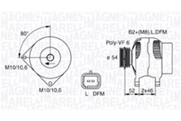 Alternatör  Hyundai Trajet (FO)(2000->)  KRAFTVOLL 11020061