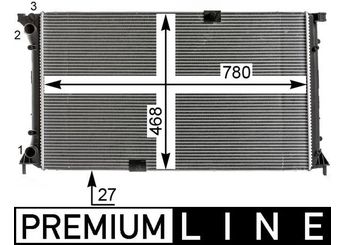 Su Radyatörü  MAHLE CR 18 000P  39074653 91168178 93852186 2140000QAR 2140000QAU 4412816 4414579 8200019381 8200297816 44 12 816 44 14 579