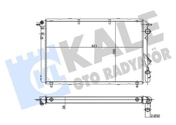 Su Radyatörü  KALE 0552521AB  7711135788 6025101336 6025101338 6025107990 7711135790 60 25 107 990