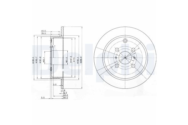 Fren Disk Ayna Arka Sağ ve Sol Toyota Yaris Verso (NCP2/NLP2)(1999->)  DELPHI BG3867