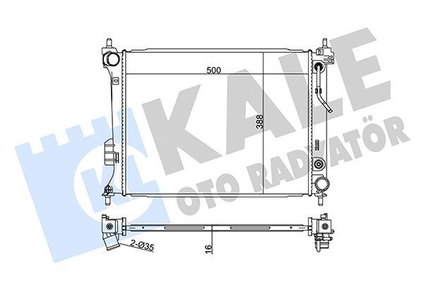 Su Radyatörü  Hyundai i20 (PB)(01.2009->)  KALE 358500