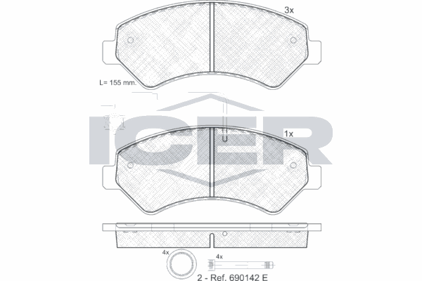 Fren Disk Balata Ön Citroen Jumper Kombi (06.2006->)  PSA ORJINAL 1673603780