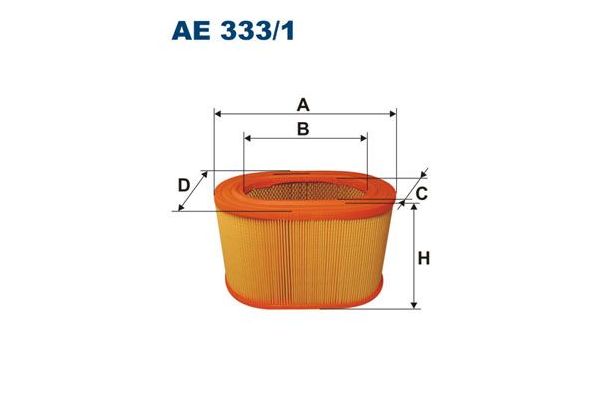 Hava Filtresi  Mitsubishi Pajero (L040)(1984->)  FILTRON AE 333/1