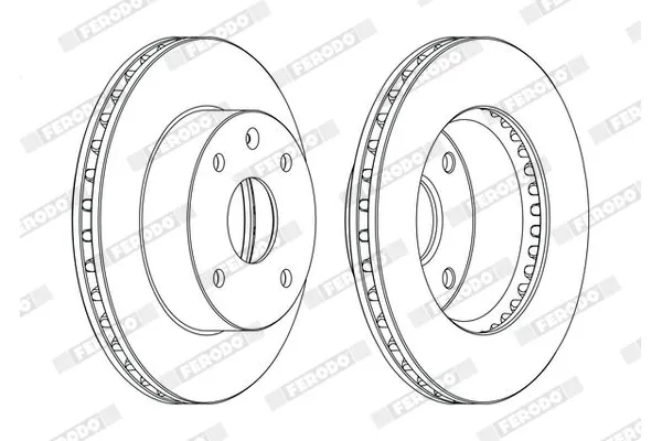 Fren Disk Ayna Ön Sağ ve Sol Daewoo Nubira Limousine (2003->)  FERODO DDF1257C