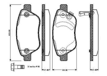 Fren Disk Balata Ön BOSCH 0 986 TB2 960  77364158 1605353 16 05 353 1605357 16 05 357 1605359 16 05 359 93189815 93191698