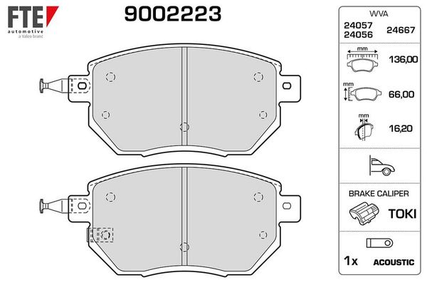 Fren Disk Balata Ön FTE 9002223