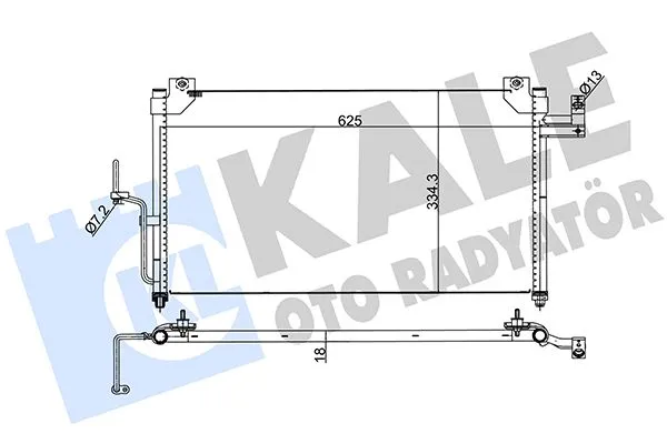 Klima Radyatörü  Mazda 323 F/S Sedan (BJ)(05.1998->)  KALE 387100