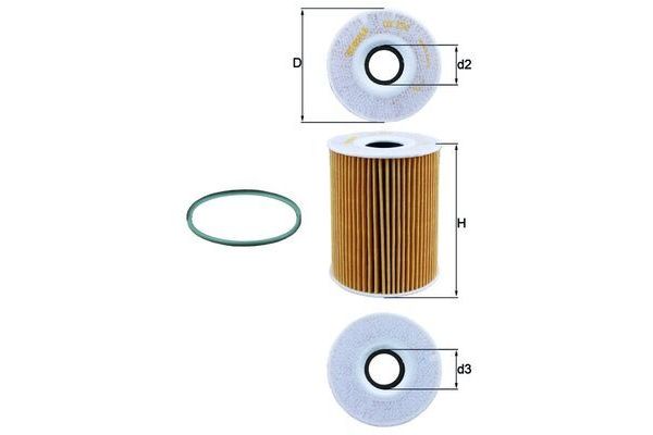 Yağ Filtresi  MAHLE OX 254D4