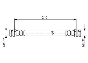 Fren Hortumu Arka Sağ veya Sol BOSCH 1 987 481 553  K2A343810 0K2A343810 0K2A3 43810