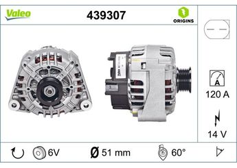 Alternatör  VALEO 439307  A0111542702 111542702 0111542702 11154270280 011154270280 111546202 0111546202 11154620280 011154620280 131548002 0131548002 13154800280 013154800280 A011154270280 A0111546202 A011154620280 A0131548002 A013154800280