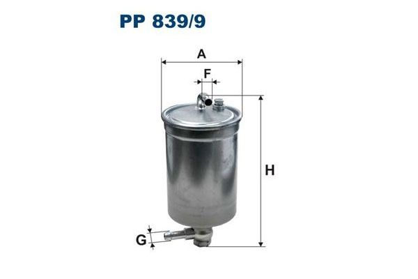 Yakıt Filtresi  Audi A4 Cabriolet (8H)(01.2006->)  FILTRON PP 839/9