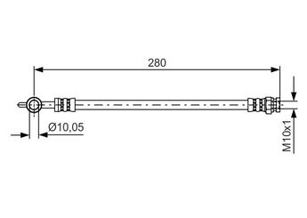 Fren Hortumu Arka Sağ veya Sol BOSCH 1 987 481 444  1987481444 1 987 481 444 GJ6A43810 GJ6A-43-810 GJ6A43810A GJ6A-43-810A GJ6A43810B GJ6A-43-810B